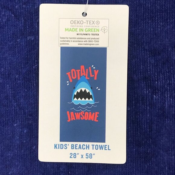 Tommy Bahama Children's Beach Towel Totally Jawsome Shark Kids Pool - Picture 1 of 3